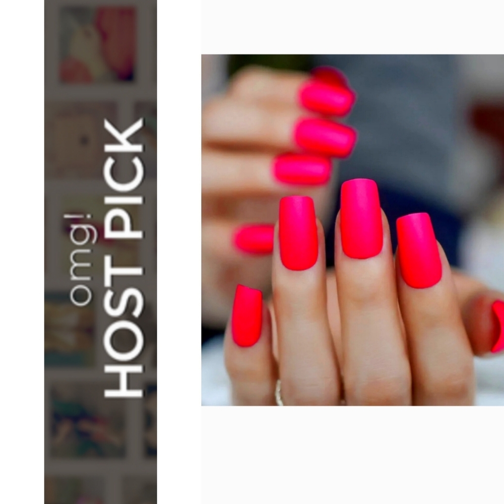 HOST PICK Barbiecore Long Square Matte (24pc) Nails with Glue